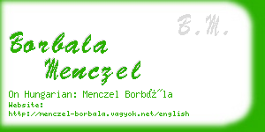 borbala menczel business card